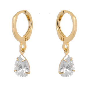 Brinco Argolinha gota cristal cod. BM08918