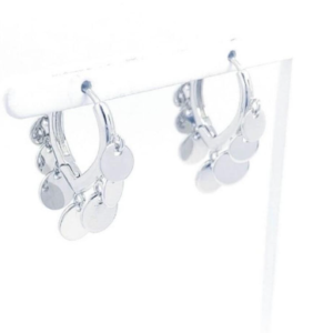 Brinco Argolinha medalhas redondas cod. BM50027