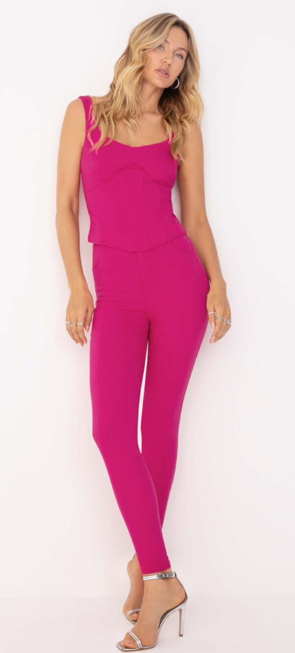 Blusa pink alça e barbatana