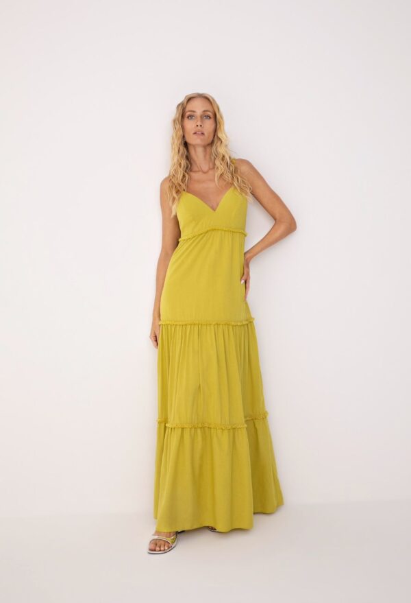 Vestido longo linho resort