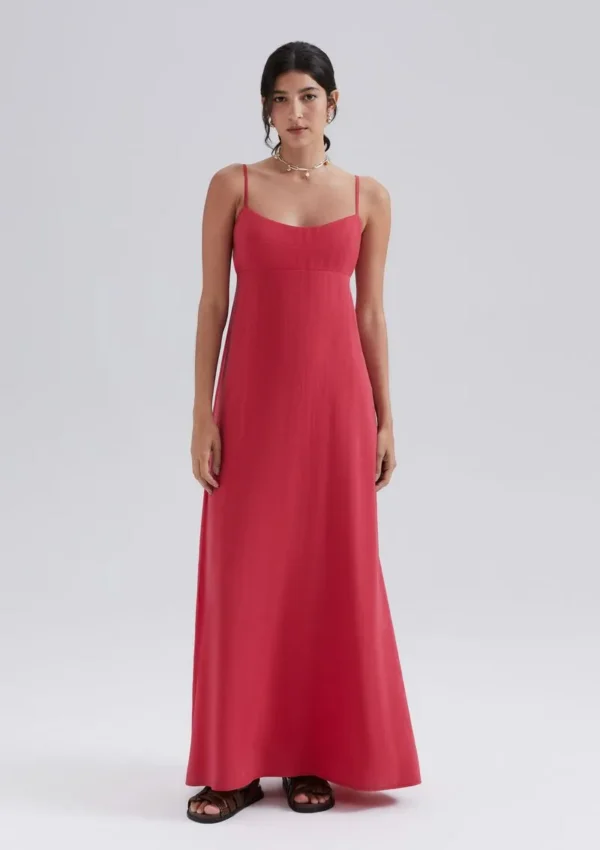 Vestido Midi Em Modal - Vermelho (Hering) K5VF