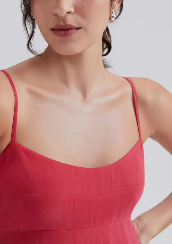 Vestido Midi Em Modal - Vermelho (Hering) K5VF - Imagem 2