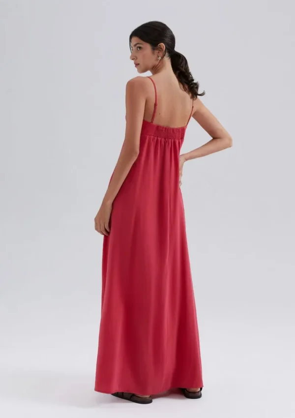 Vestido Midi Em Modal - Vermelho (Hering) K5VF - Imagem 3